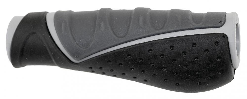 VELO, Griffe, MTB, Komfortgriffe Ergogel, weiche D3 Gel-Mischung, ergonomische Form, 135mm, schwarz/grau