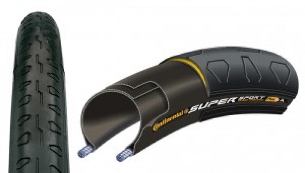 Continental Super Sport Plus Fahrradreifen 28x1.00 Zoll (25-622) Drahtreifen schwarz - Rennradreifen mit hoher Laufleistung