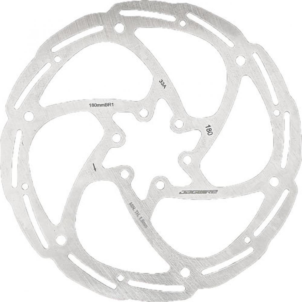 Jagwire Bremsscheibe Basics BR1 6-Loch 180 mm Silber - zuverlässige Bremsleistung