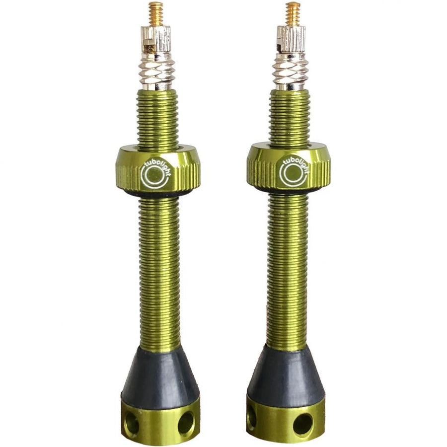 Tubolight Tubeless-Ventile Aluminium grün 50 mm Grün - zuverlässiger Luftdurchlass für Tubeless-Systeme
