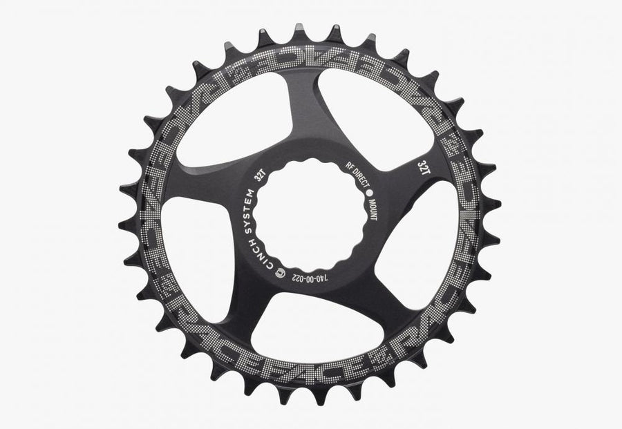 Race Face Cinch Direct Mount Kettenblatt 34 Z., schwarz matt, für effizienten Fahrrad-Antrieb.