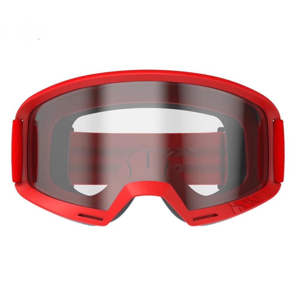 IXS Sports Division iXS Hack Goggle Clear Lens unis Racing Red - maximales Sichtfeld für MTB & MX
