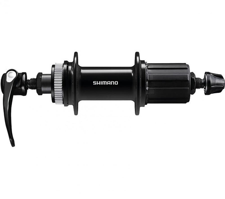 SHIMANO Hinterradnabe FH-QC400-HM 32 Loch 135 mm Schwarz 32 - zuverlässige Trekking-Nabe