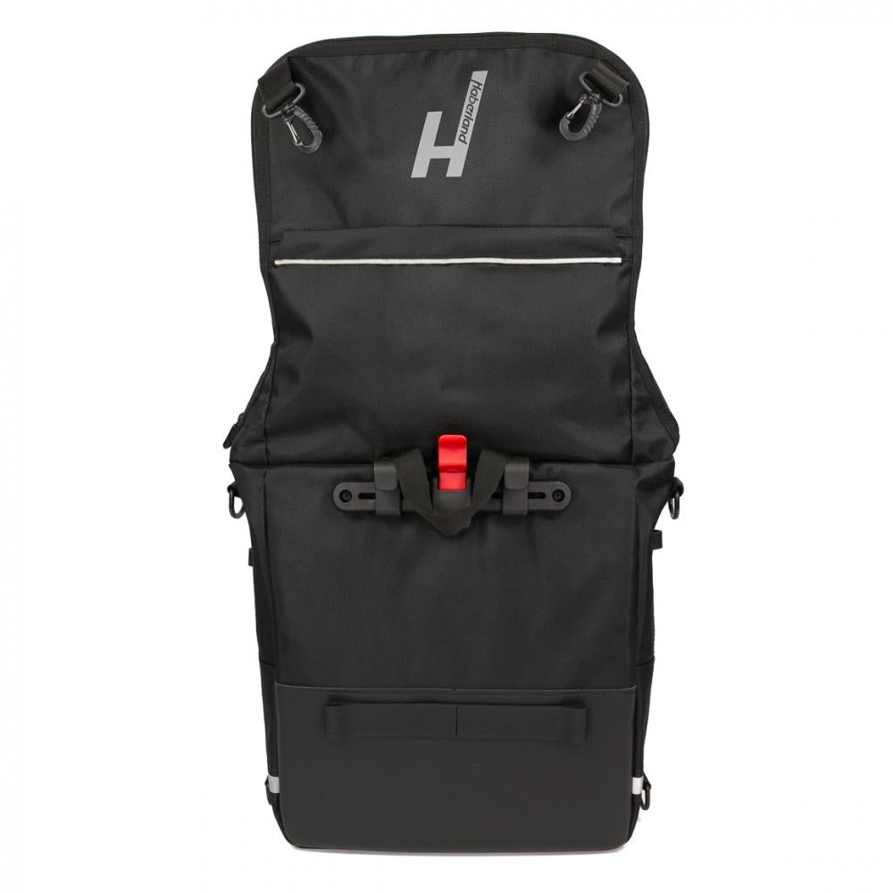 Haberland Bike-Rucksack Sporty schwarz/reflex - vielseitiger Fahrradrucksack mit Regenschutz