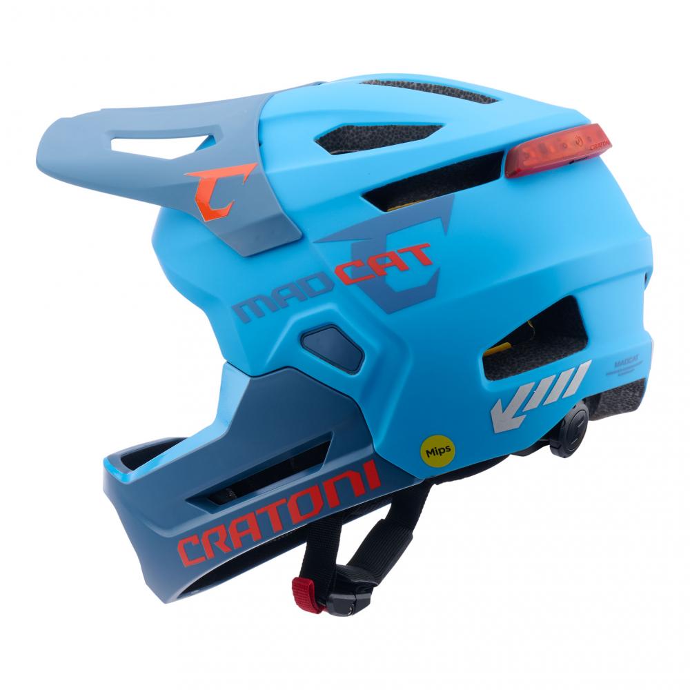 CRATONI Madcat MIPS Kinder-Fullface-Helm S-M - blue matt