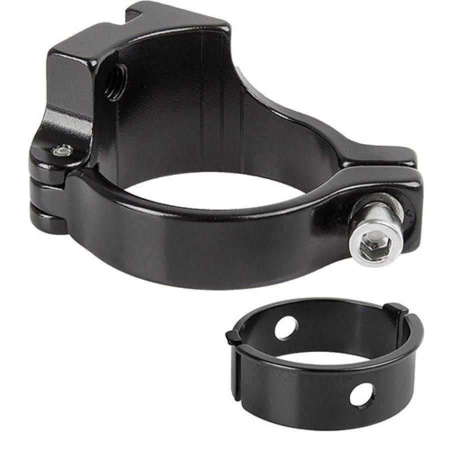 Messingschlager Umwerfer-Halter Direct Mount 680190 - Aluminium, Ø34,9 mm mit Adapter auf 31,8 mm, schwarz