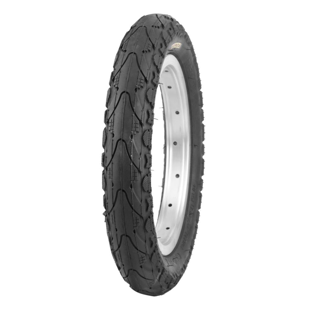 Khan K-935 20x1.75 Zoll (47-406) Schwarzer Drahtreifen Für Trekkingräder, Komfortables Rollverhalten Durch Breiten Mittelsteg, Guter Grip Durch Seitenstollen, Geeignet Für Vorder- Und Hinterrad