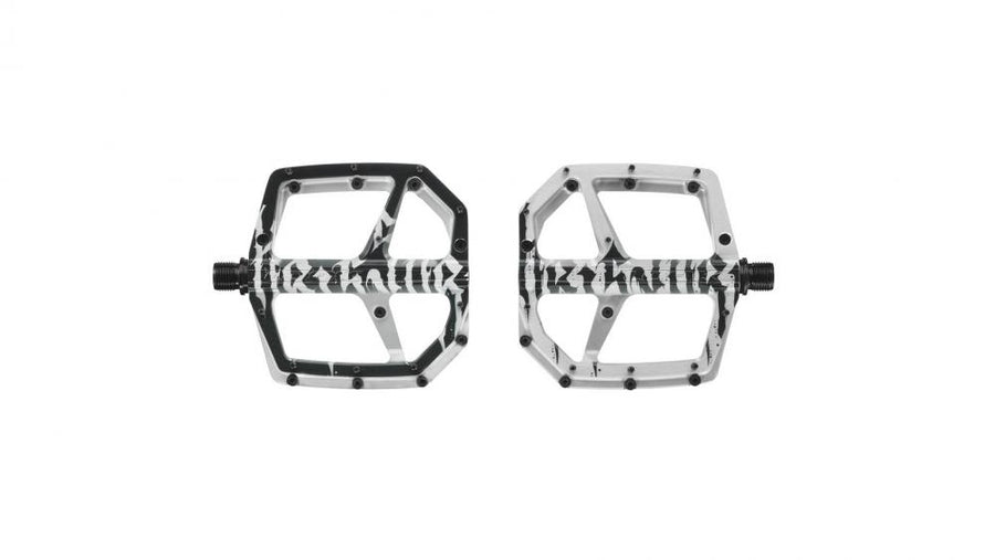 Look Trail ROC Plus Pedale Kriss Kyle Signature Edition - Aluminium Plattform, 10 Pins pro Seite, CroMo Achse, MTB/DH/BMX, schwarz