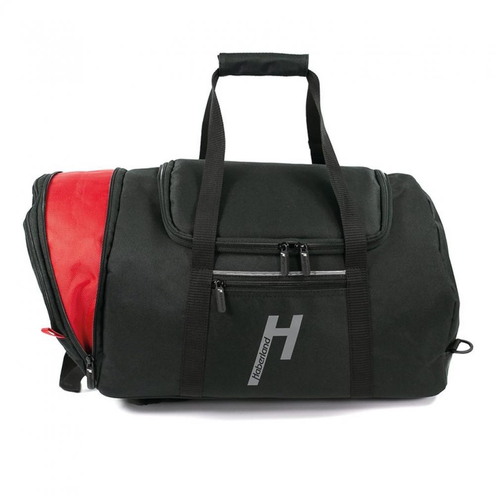 Haberland Sport-/Einzeltasche TranSPORTer schwarz - vielseitige Fahrradtasche mit Rucksackfunktion