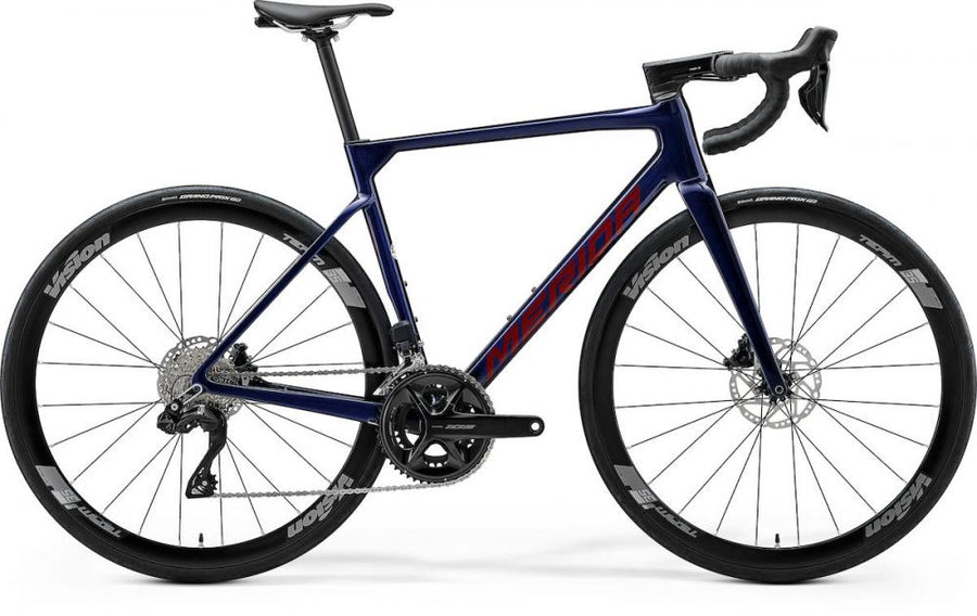 Merida Scultura 5000 Rennrad XS Starfield Purple-Red, Carbonrahmen CF3, Shimano 105 Di2 12-fach, hydraulische Scheibenbremsen, Vision Team 35 Laufräder, ca 8,6 kg