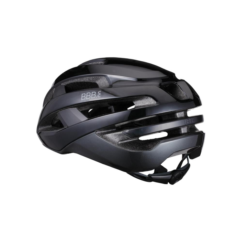 BBB Cycling Helm Maestro L schwarz glanz - sicherer Rennradhelm mit Top-Belüftung