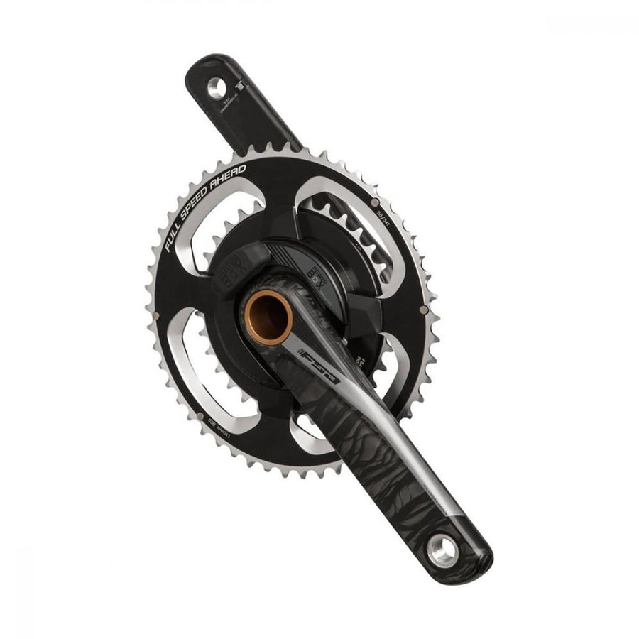 FSA Kurbelgarnitur Powerbox Road Carbon 180 mm Schwarz - präzise Leistungsmessung