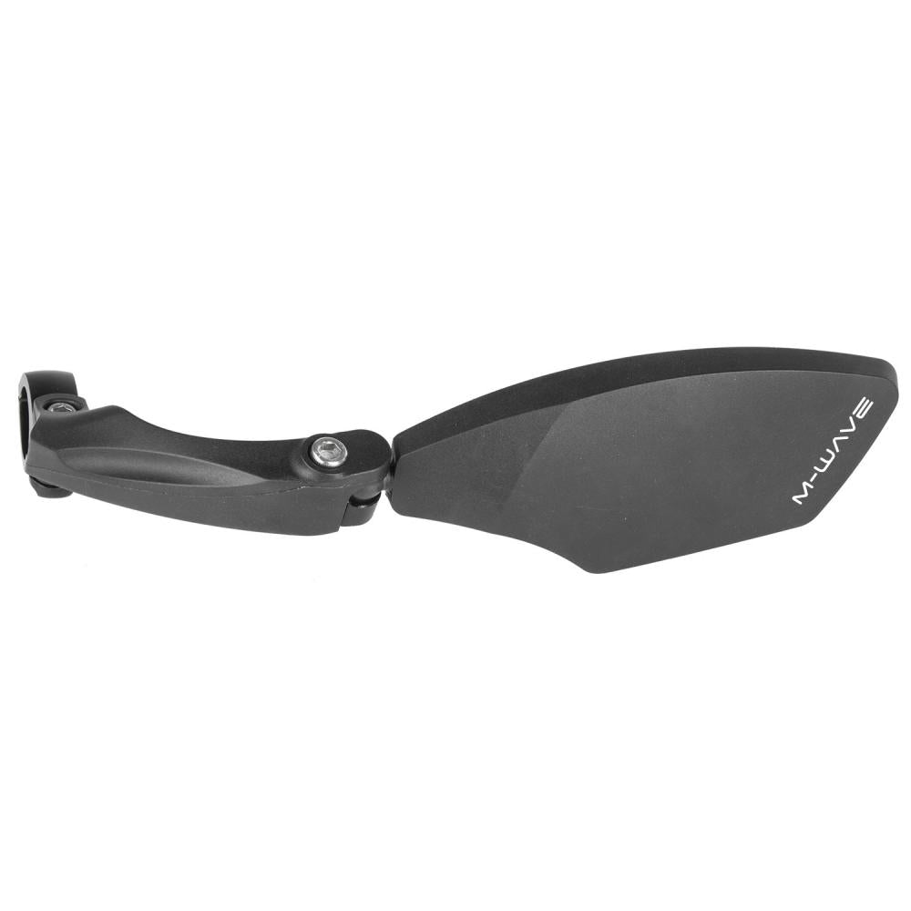 M-Wave Spy Space Fahrradspiegel links, schwarz, 3D-verstellbar, Echtglas, E-Bike geeignet, für 22,2mm Lenker.