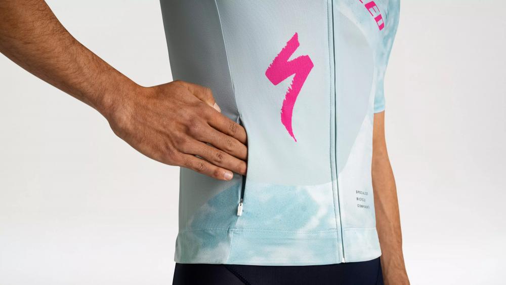 SBC Foundation Graphic Jersey Kurzarm Herren Sea/Rblpnk Focal Größe L - Performance Sportshirt - Radtrikot kurzarm