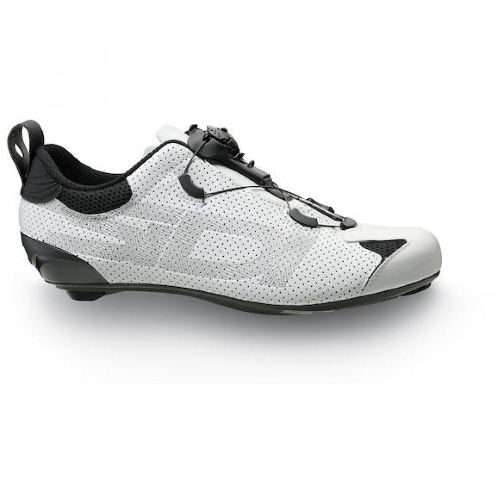 Sidi ROAD Tri-Sixty white 46.5 Weiß - Triathlon-Rennradschuh mit maximaler Kraftübertragung