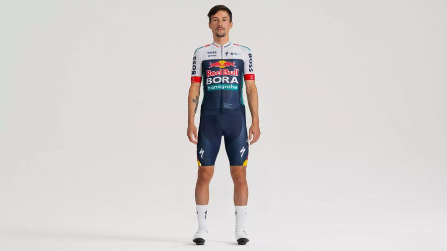 SPECIALIZED Red Bull-BORA-hansgrohe Short Sleeve Replica Jersey Team Replica Größe XS offizielles Teamdesign atmungsaktives Funktionsmaterial für Rennradfahrer - Trikot