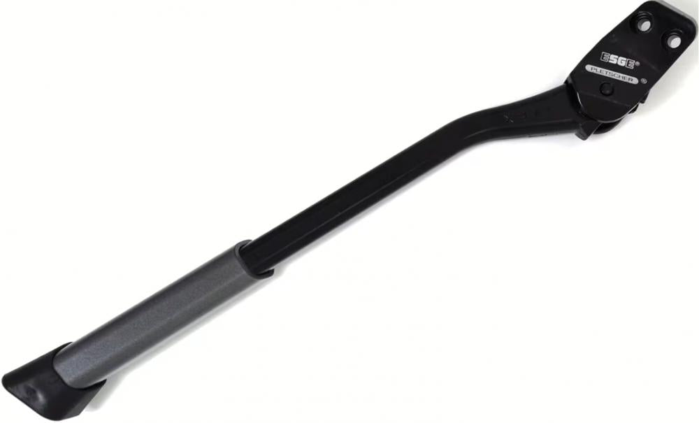 Pletscher Hinterbauständer Comp Flex 20-29 Zoll - verstellbarer Aluminium-Ständer zur Außenmontage am Ausfallende (18 mm), pulverbeschichtet, mit verschleißfreiem Kunststofffuß F18, bis 50 kg belastbar, schwarz