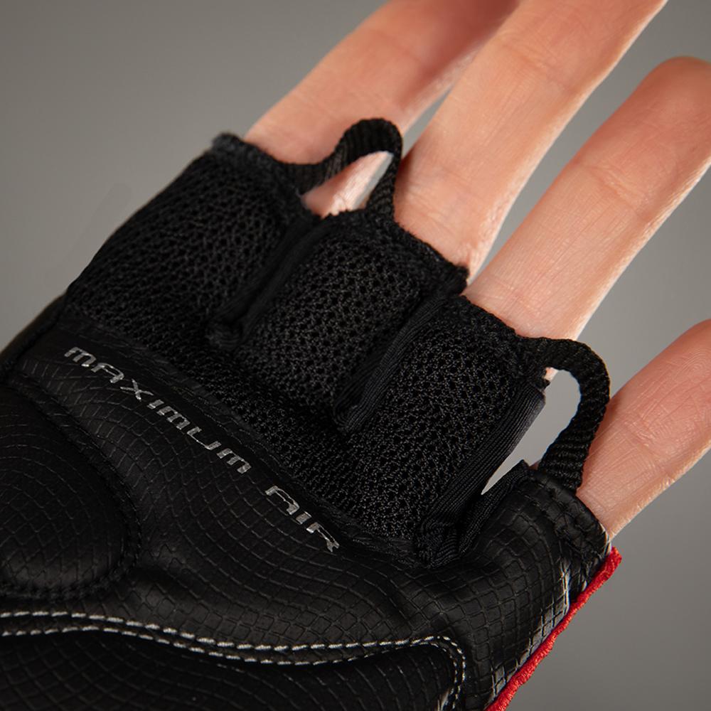 CHIBA Cool Air - Radhandschuhe kurzfinger, rot, S, atmungsaktiv, Gelpolster