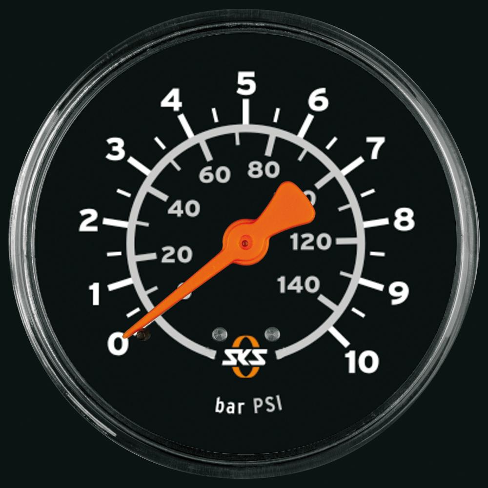 SKS Ersatzmanometer für Airworx 10.0 Standpumpe  präzise Druckanzeige bis 10 Bar, einfach austauschbar, optimal für exakte Reifendruckmessung, robust & langlebig