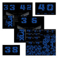 FOX FOX Decal 2021 AM Custom, blau - individuelles Gabel- & Dämpfer-Dekor der aktuellen Generation