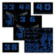 FOX FOX Decal 2021 AM Custom, blau - individuelles Gabel- & Dämpfer-Dekor der aktuellen Generation