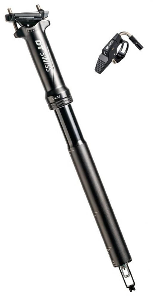 DT Swiss D 232 Vario-Sattelstütze 60 mm 30,9 mm Schwarz - Leichte Teleskopsattelstütze für Cross Country