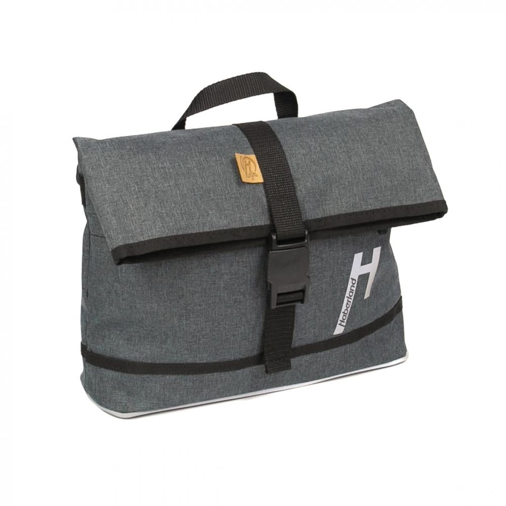 Haberland Lenkertasche Mel eMotion 4 nature anthrazit/reflex - nachhaltige eBike-Lenker Tasche