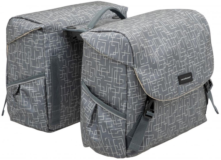 New Looxs Doppelpacktasche Mondi Joy Double RT 37 l Grey - praktische Gepäcklösung fürs Fahrrad