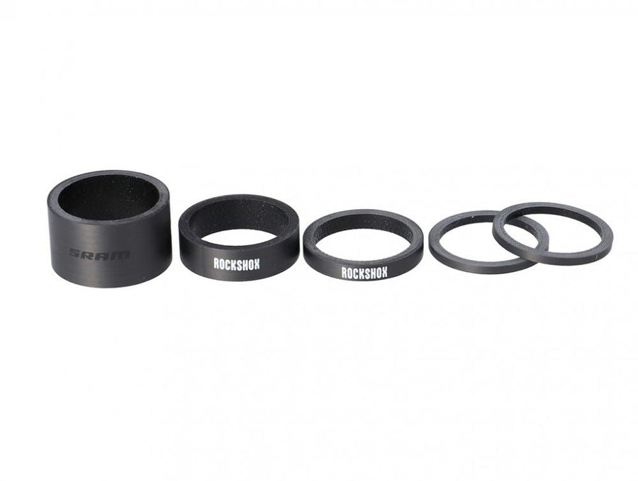 RockShox Headset Spacer UD-Carbon weißes Logo - präzise Höhenanpassung für den Vorbau