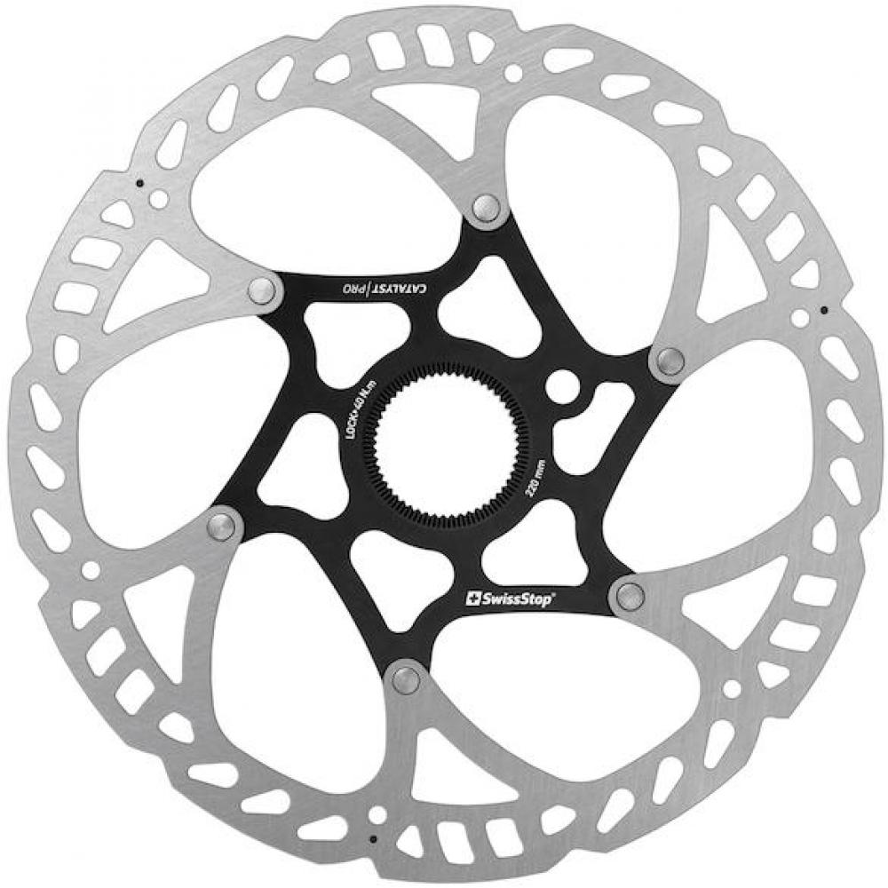 SwissStop Catalyst Pro Bremsscheibe Centerlock 220 mm Silber - UCI-freigegeben