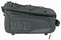 Northwind Smartbag Classic, schwarz  10 Liter Gepäckträgertasche mit ausklappbaren Seitentaschen, MonkeyLoad-Befestigung, wasserabweisend, inkl. Regenhülle.