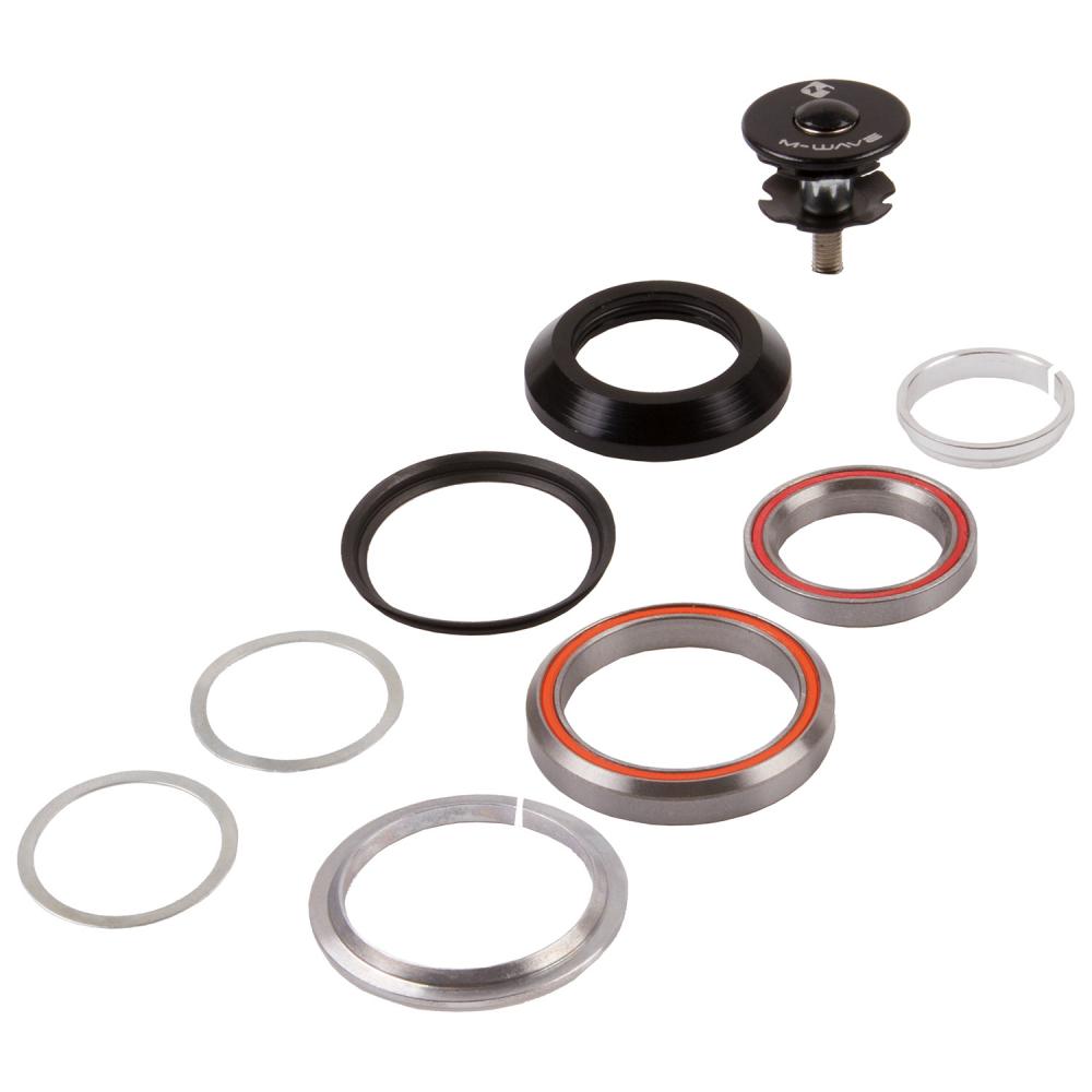 M-WAVE IS42/52 C integrierter AHEAD-Steuersatz 1 1/8 Zoll oben / 1 ½ Zoll unten  Aluminium, schwarz