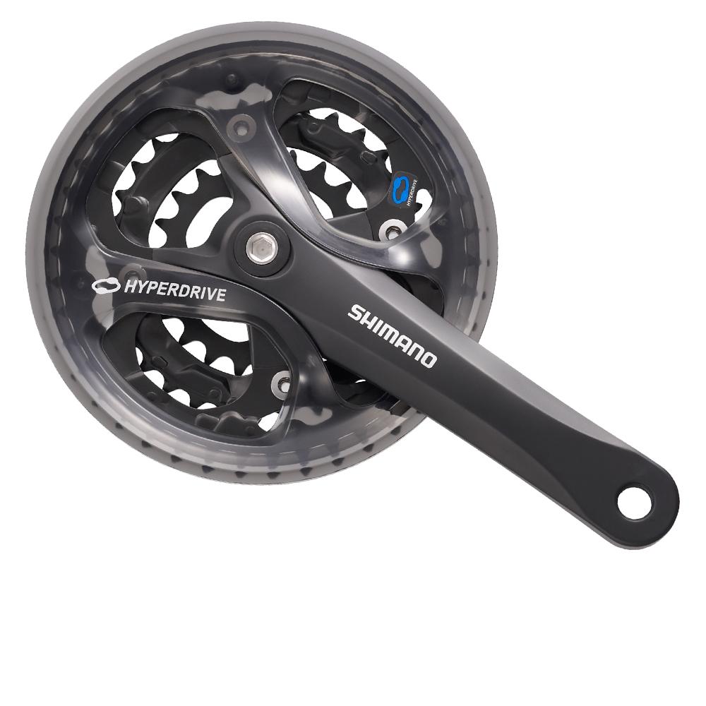 SHIMANO ACERA FC-M361 Kurbelgarnitur 7-/8-fach, 42-32-22 Zähne mit Kettenschutz.