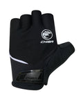 CHIBA Sport - Radhandschuhe kurzfinger schwarz S, atmungsaktiv, gepolstert, reflektierend