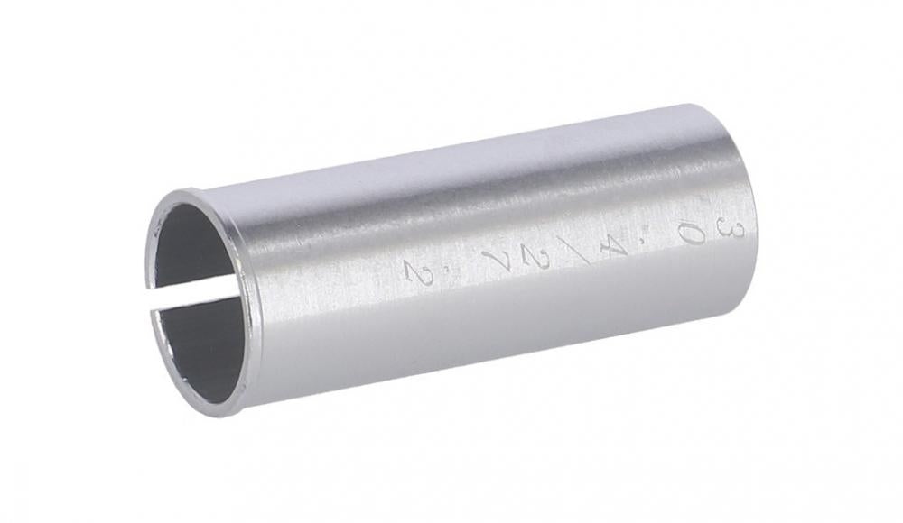 Silberne XLC Kalibrierbuchse SP-X20 für 27,2mm Sattelstützen auf 30,2/30,4mm Rahmenrohre.