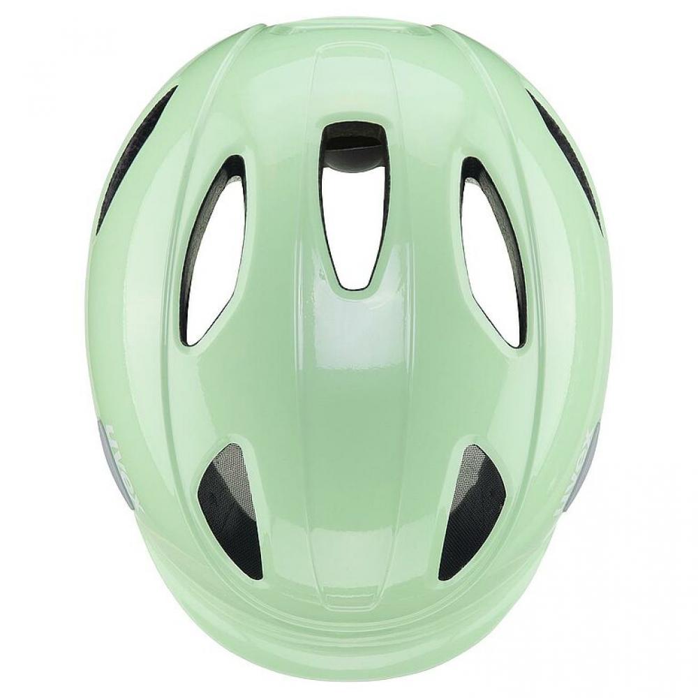 Uvex Oyo Kinderfahrradhelm mint-peach 45-50 cm  Leicht, individuell anpassbar, erweiterbar mit LED-Licht, optimaler Stirn- und Schläfenschutz, herausnehmbares Bärchen-Polster