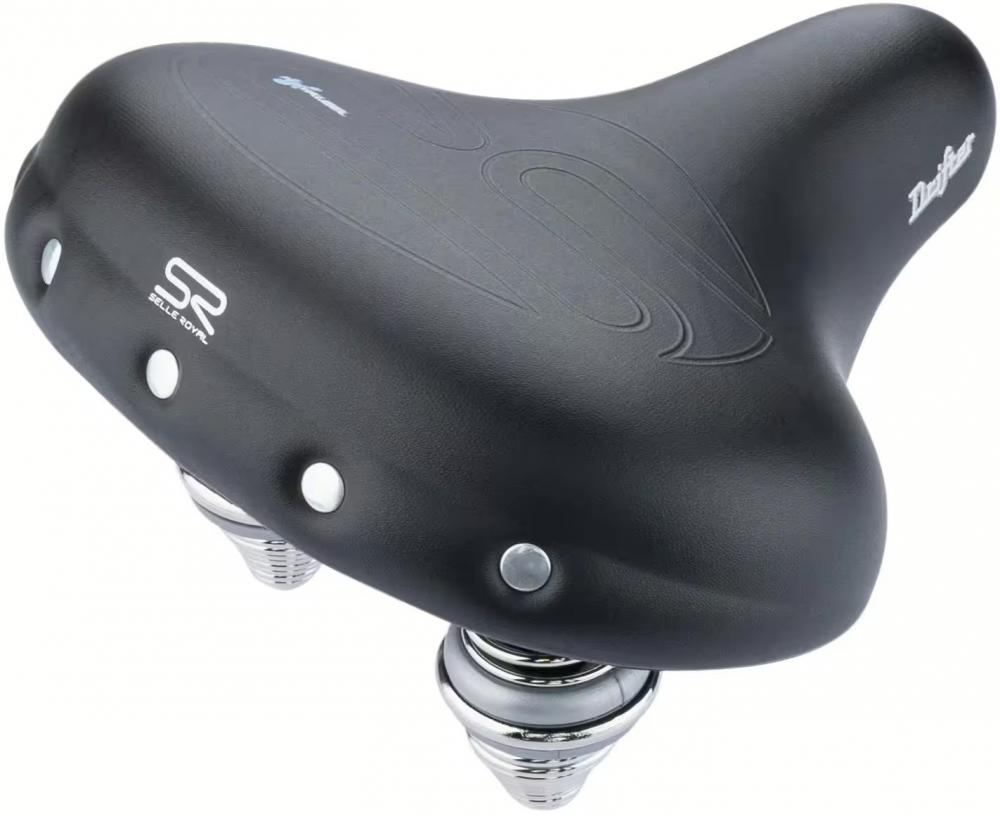 Schwarzer Selle Royal Drifter Premium Fahrradsattel, unisex, 251x221mm, für entspannte Fahrposition.