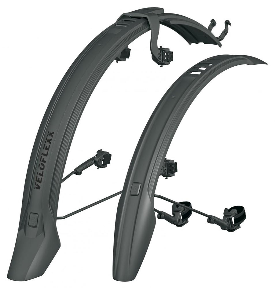 SKS VELOFLEXX 65 Schutzblech-Set aus Kunststoff für 26-27,5 Zoll MTB, City- und Fitnessbikes, werkzeugfrei montierbar.