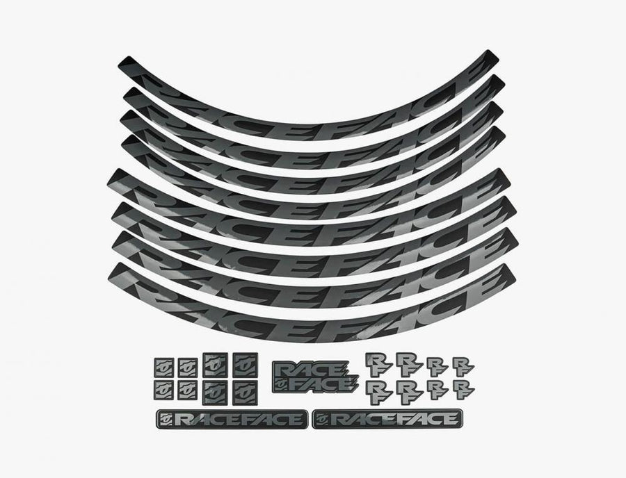 Race Face Laufrad Decal Set, XL, grey grau - stylische Laufrad-Aufwertung