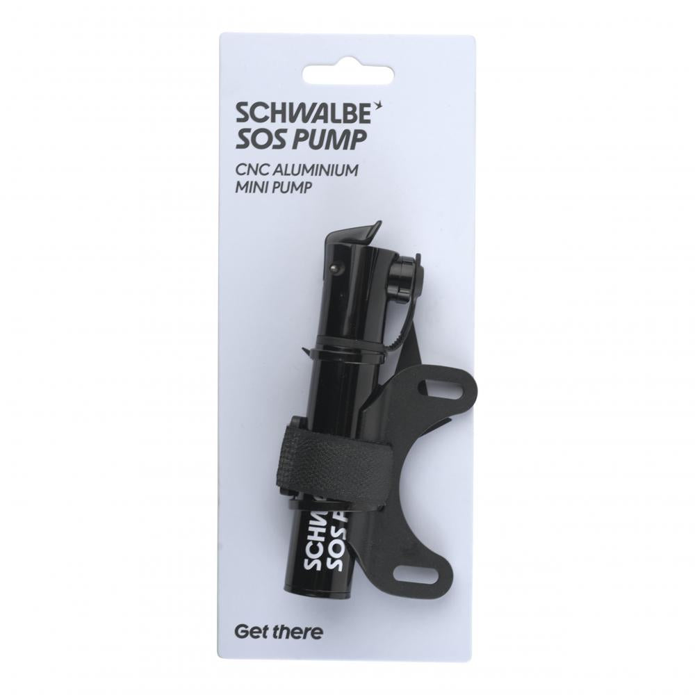 Schwalbe SOS Pump Minipumpe AV/SV/SCV 6 bar mit Rahmenhalter