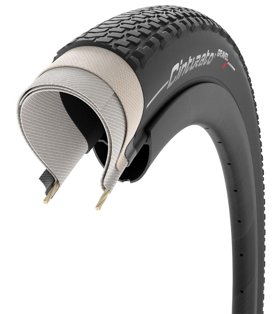 Pirelli Cinturato Gravel H TLR Faltreifen 40-622 Schwarz - Tubeless Ready mit TechWALL Pannenschutz