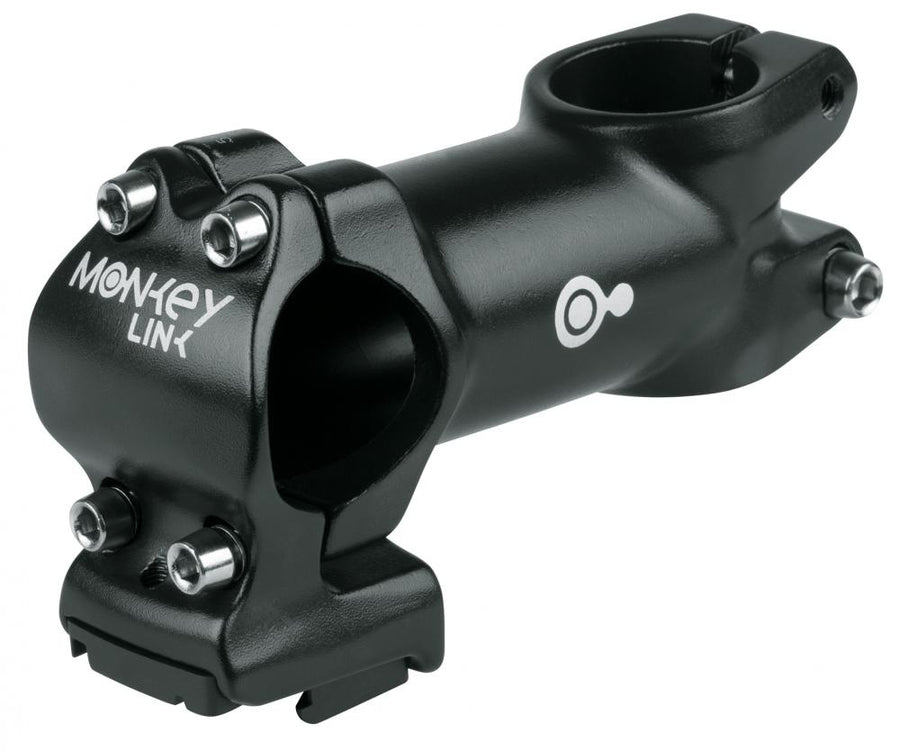 MonkeyLink Vorbau AS-ML3 90 mm schwarz, 31,8 mm Klemmung, 7° Winkel, ideal für E-MTBs, kompatibel mit MonkeyLink Beleuchtungssystem für einfache Montage