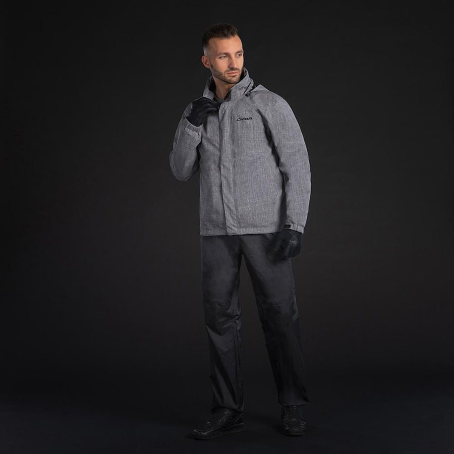 CHIBA Allweather Jacke - wasserdicht, winddicht, atmungsaktiv, Größe M, hellgrau