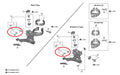 SHIMANO Anschlagsschrauben für FD-U6030, mit Platte - präzise Einstellung der Umwerferanschläge