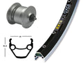 Bike-Parts Laufrad Vorderrad 28x1.75 Zoll Nabendynamo DH-C3003 silber Schnellspanner 36-Loch Exal ZX 19 schwarz silber Nirosta-Speichen