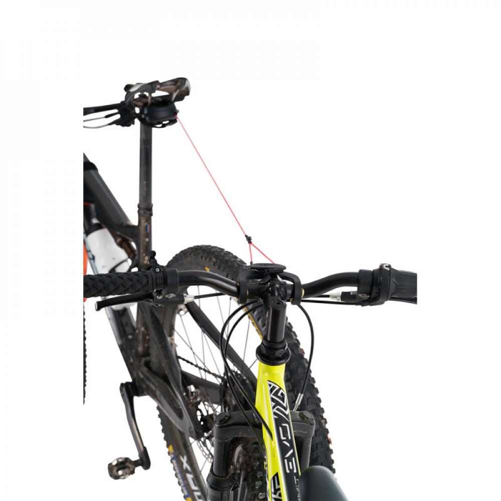 Zéfal BIKE TAXI ADAPTER für glatte Vorbauten am Fahrrad mit rotem Zugseil zum Abschleppen.