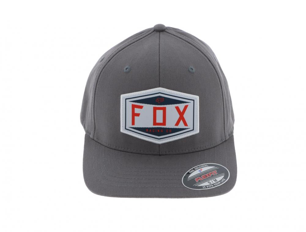 Fox Flexfit-Kappe Emblem grau S/M