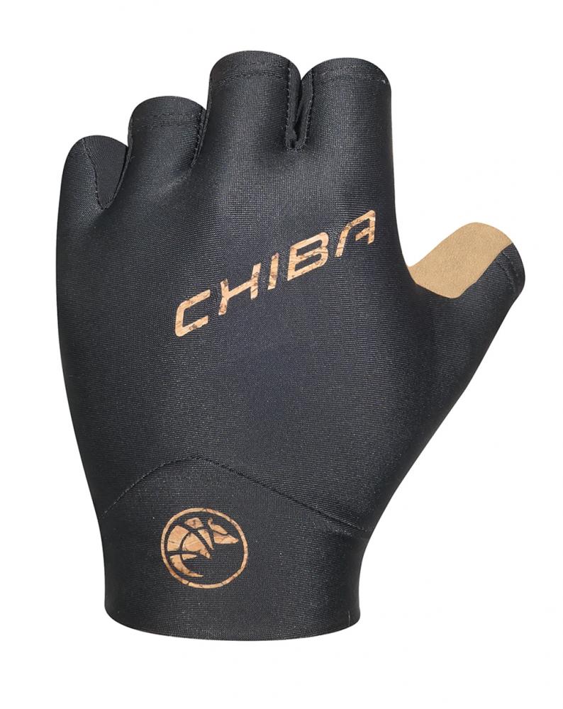 CHIBA ECO Glove Pro - Radhandschuhe kurz, recycelt, gepolstert, schwarz, S