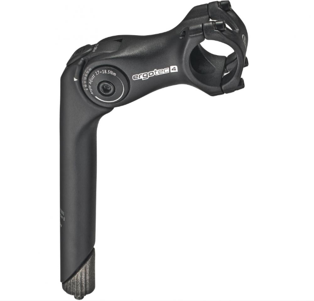 Ergotec Octopus 2 verstellbarer Aluminium-Schaftvorbau, 25,4 mm Lenkerklemmung, 110 mm Ausladung, schwarz, Safety Level 4