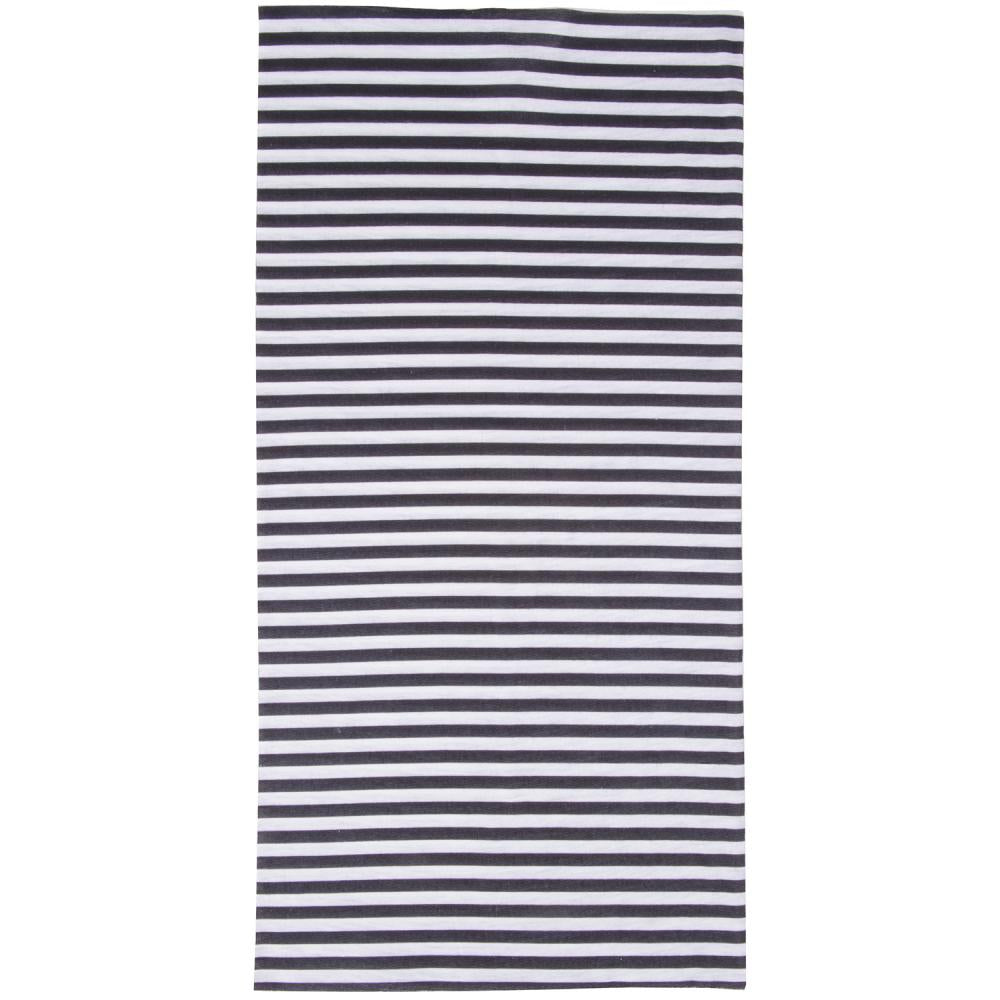 M-wave Hals/kopftuch Stripes B/w - Multifunktionstuch Schwarz/weiß